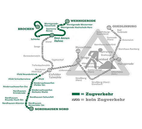 kein Zugverkehr im Selketal bis 28.11.2024